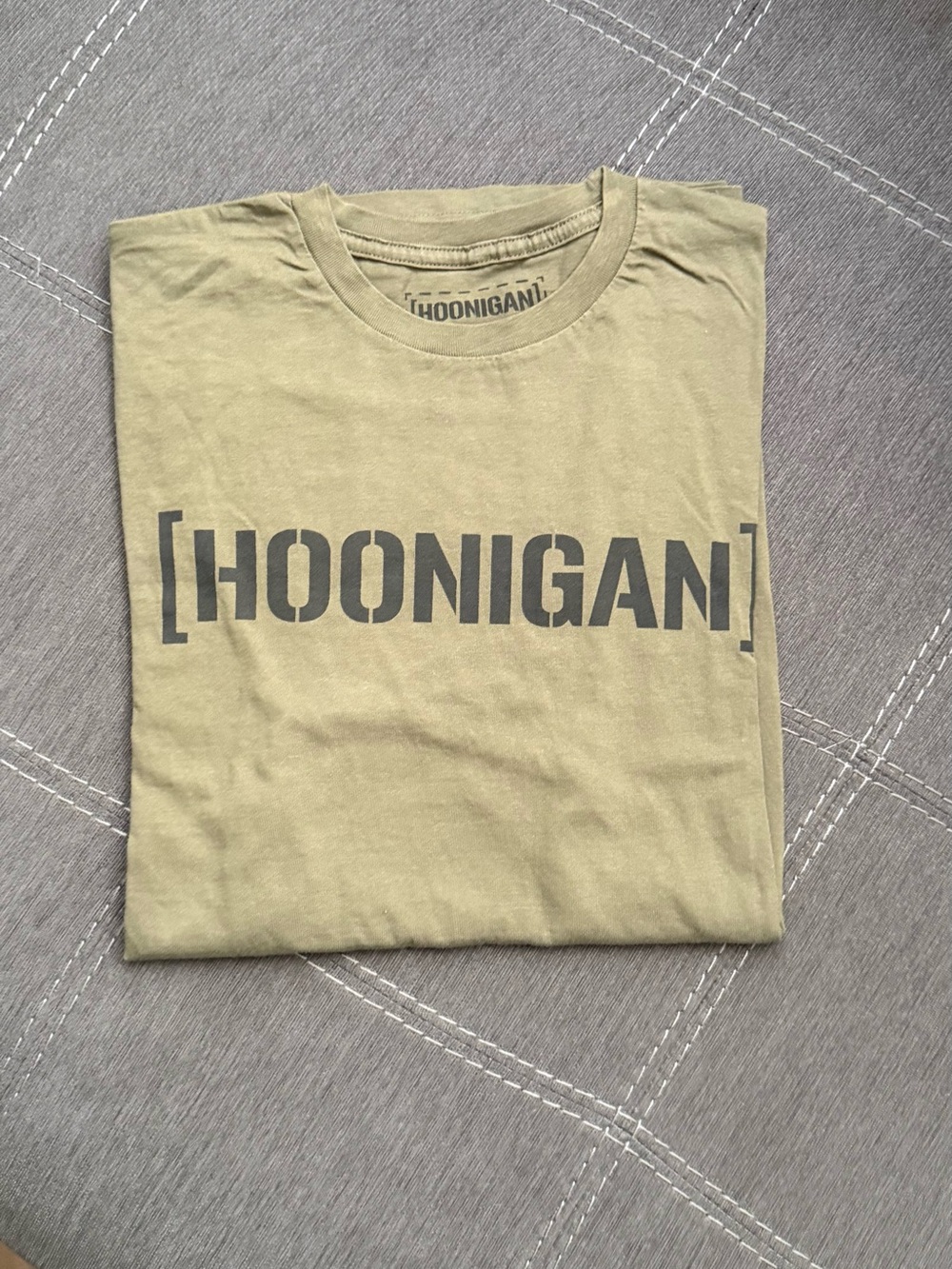 Hoonigan Olive Green Short-Sleeve Logo Tee